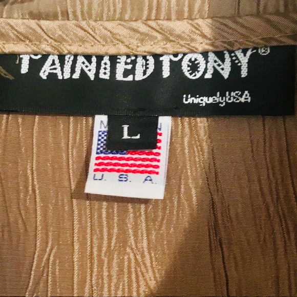 Vintage Painted Pony Elegant Metallic Gold Jacket - Picture 7 of 8